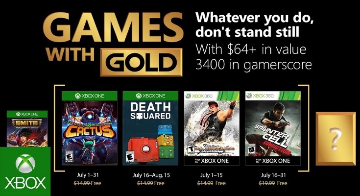Games with Gold para Julho de 2018