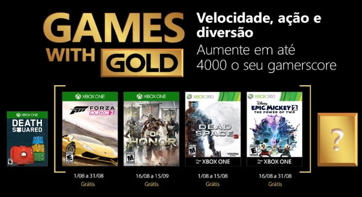 [Games with Gold] Agosto de 2018