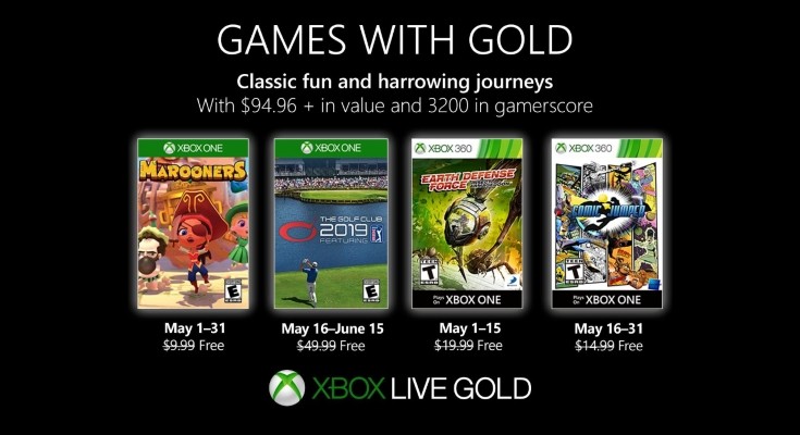 Games with Gold - Jogos grátis em Maio de 2019 na Xbox Live!
