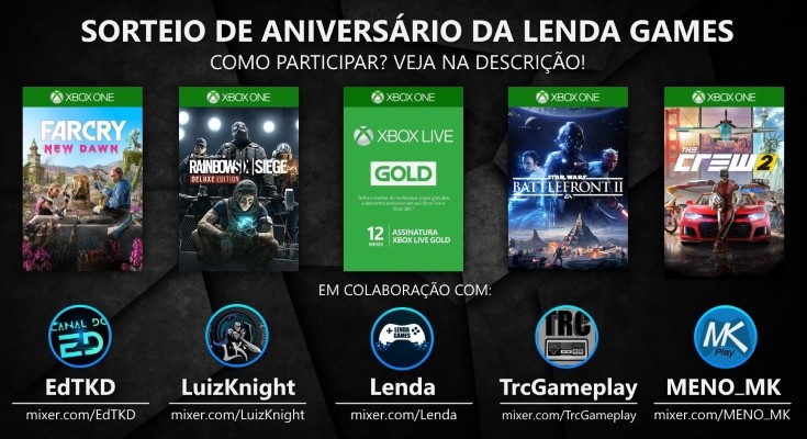 1 Ano de Lenda Games - Giveaway de Aniversário!