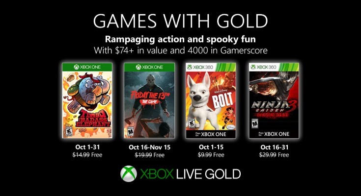 (GwG) Games with Gold - Jogos grátis - Outubro de 2019 na Xbox Live!
