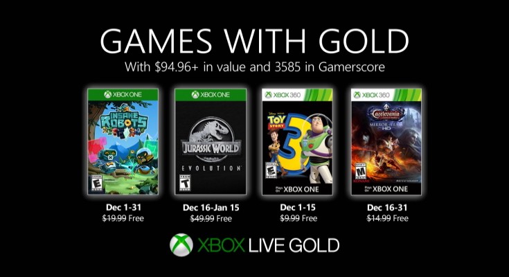 (GwG) Games with Gold - Jogos grátis - Dezembro de 2019 na Xbox Live!
