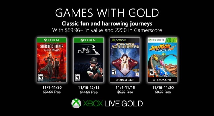 [Games with Gold] Novembro de 2019