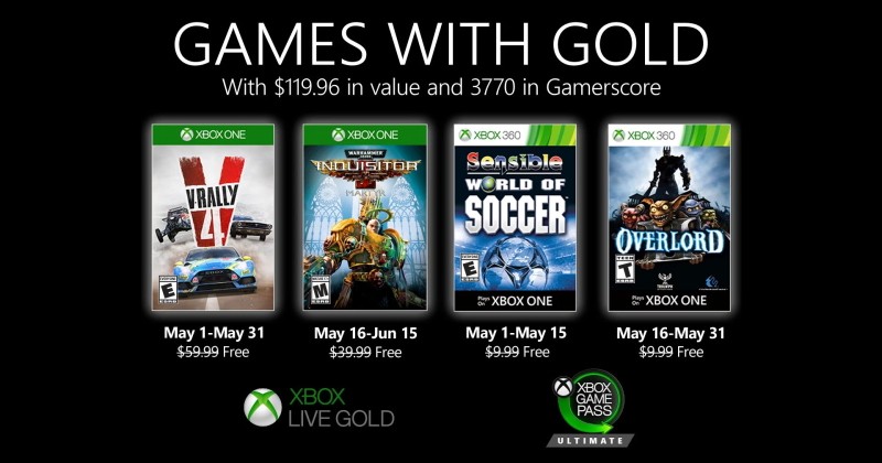 (GwG) Games with Gold: Jogos Grátis - Maio de 2020 na Xbox Live!