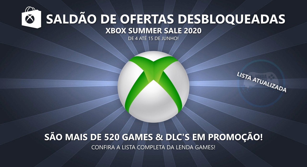 Xbox Live: Saldão de ofertas desbloqueadas até 15 de junho - Summer Sale 2020 - Lista Completa!