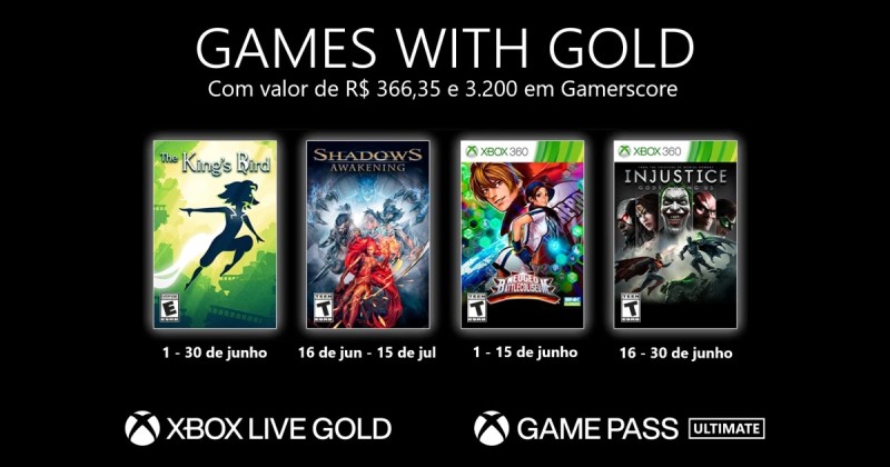 (GwG) Games with Gold: Jogos Grátis - Junho de 2021 na Xbox Live!