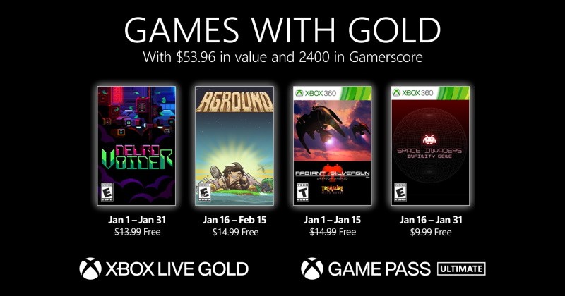 (GwG) Games with Gold: Jogos Grátis - Janeiro de 2022 na Xbox Live!