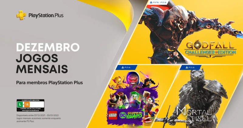 (PS Plus) PlayStation Plus: Jogos grátis em dezembro de 2021!