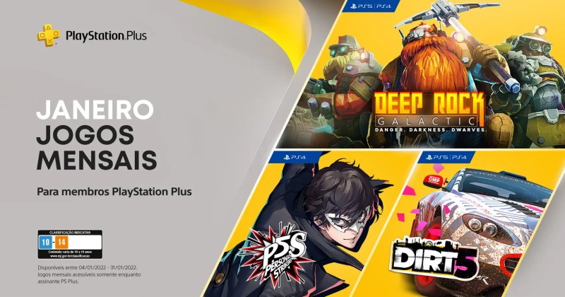 (PS Plus) PlayStation Plus: Jogos grátis em janeiro de 2022!