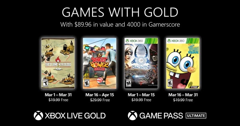 (GwG) Games with Gold: Jogos Grátis - Março de 2022 na Xbox Live!