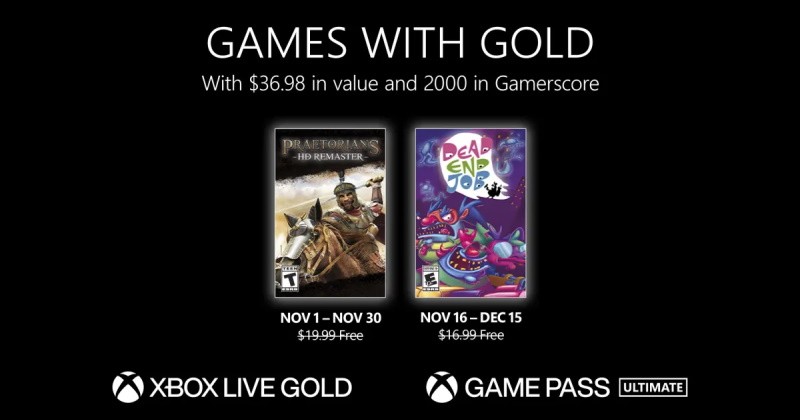 (GwG) Games with Gold: Jogos Grátis- Novembro 2022 -Xbox Live